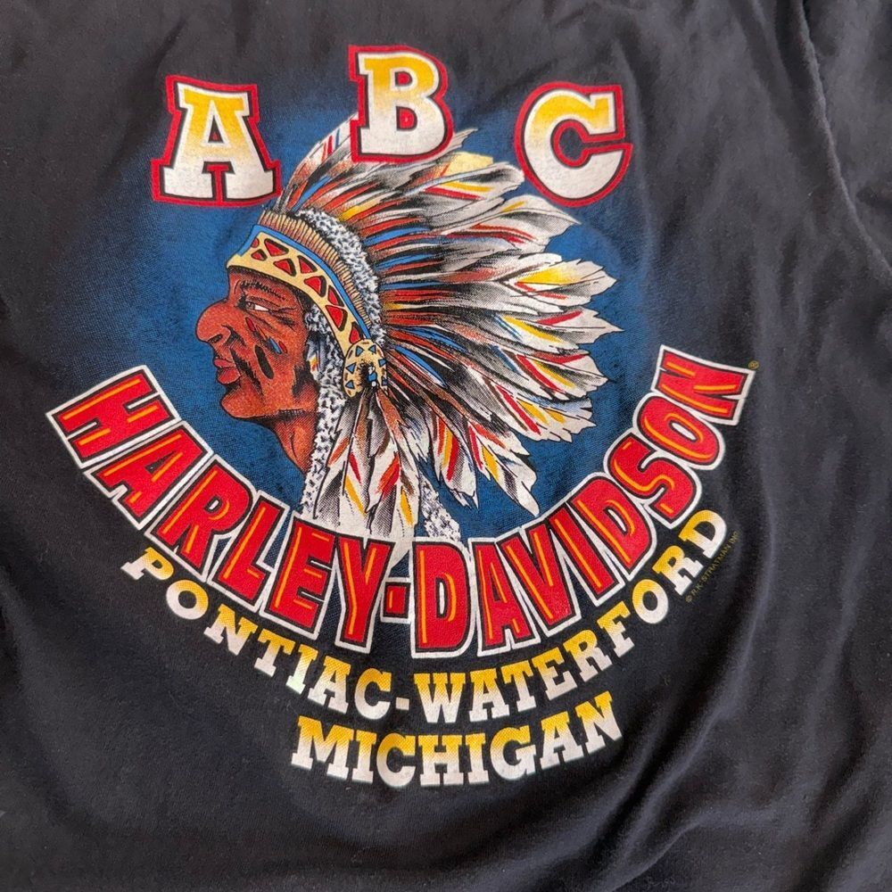 Vintage‎ 90s Harley-Davidson ABC Pontiac MI Single Stitch T-Shirt Large
